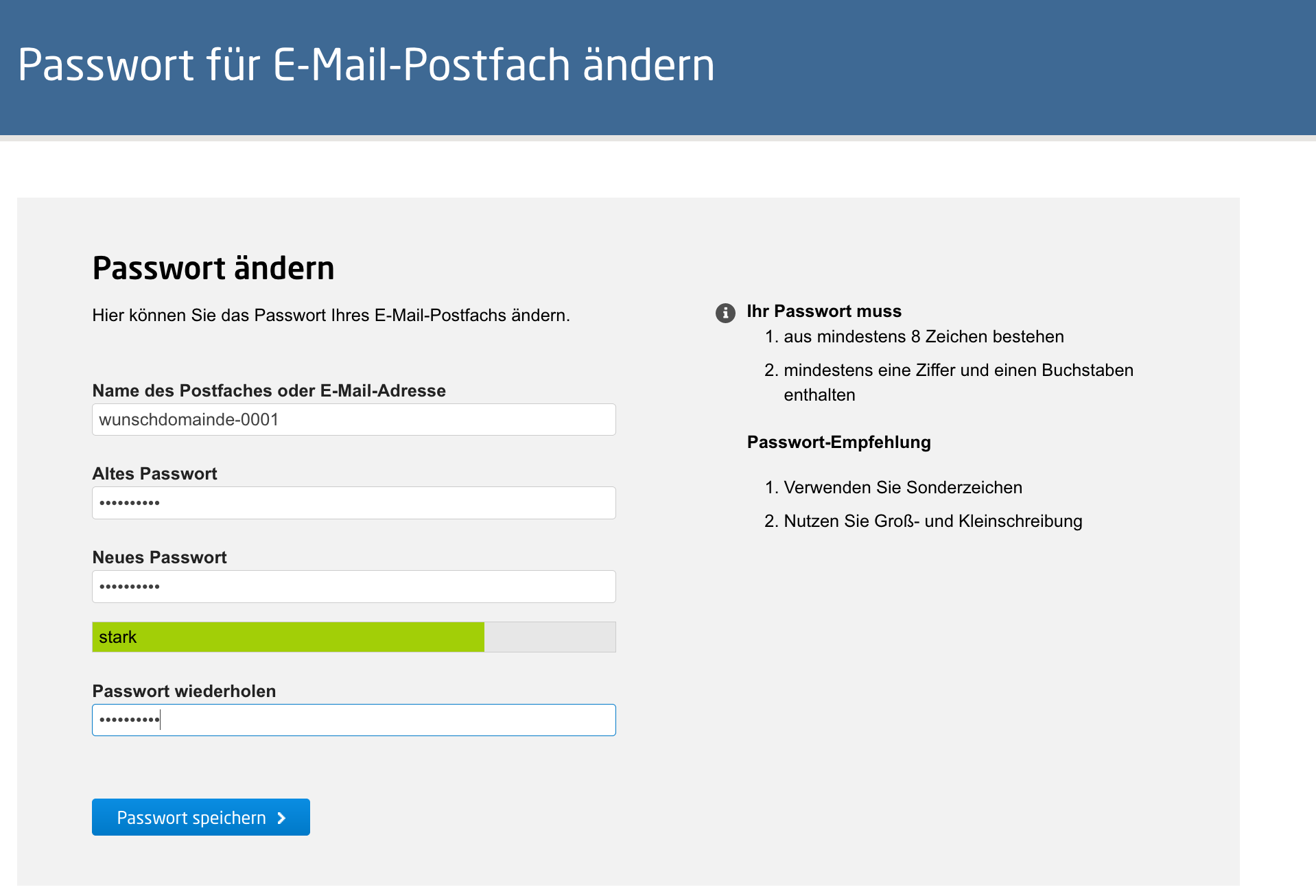 E Mail ändern